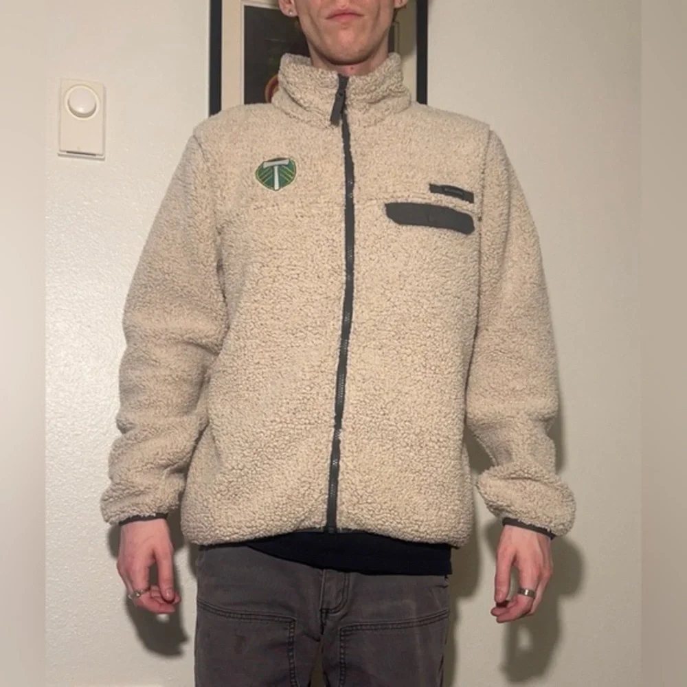 Portland Timbers Cream Sherpa Fleece Jacket